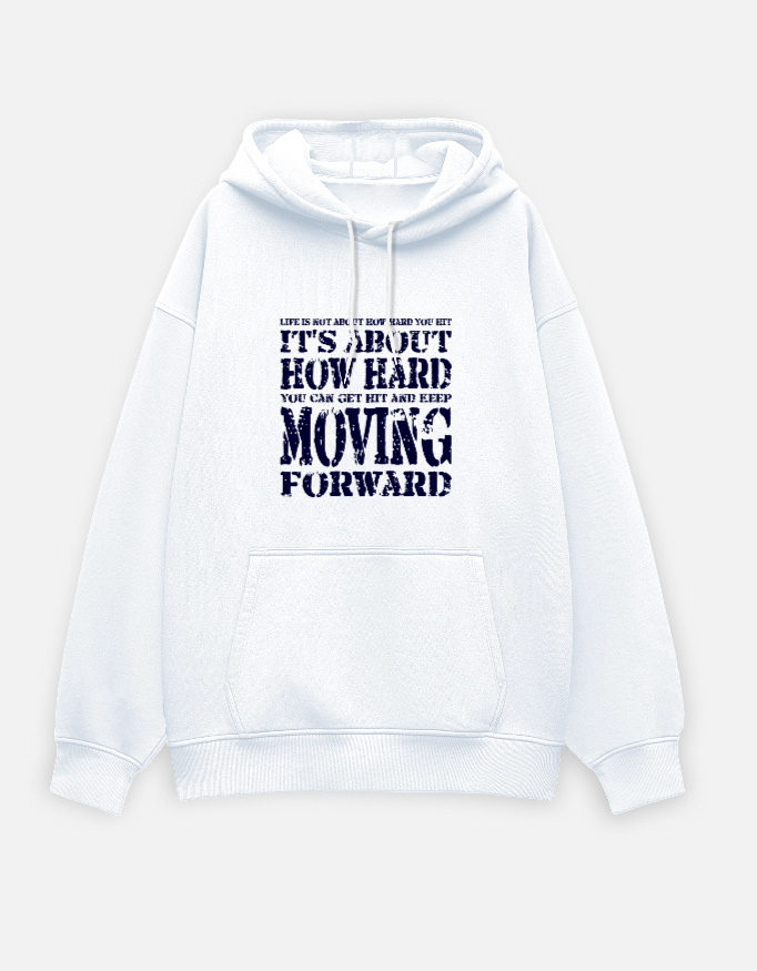 Rocky Balboa - Kepp Moving Forward. Oversized Hoodie.