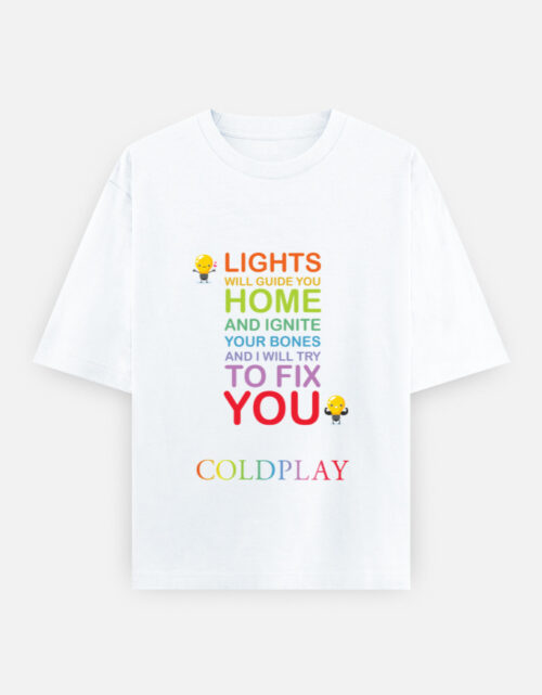 Coldplay Fix You Unisex Oversized T-Shirt – Music Quo'tees