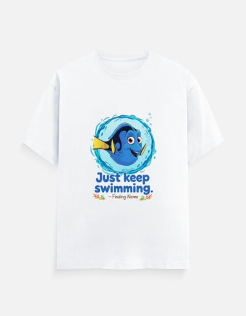 Finding Nemo Unisex Crew T-Shirt Adults – Just Keep Swimming