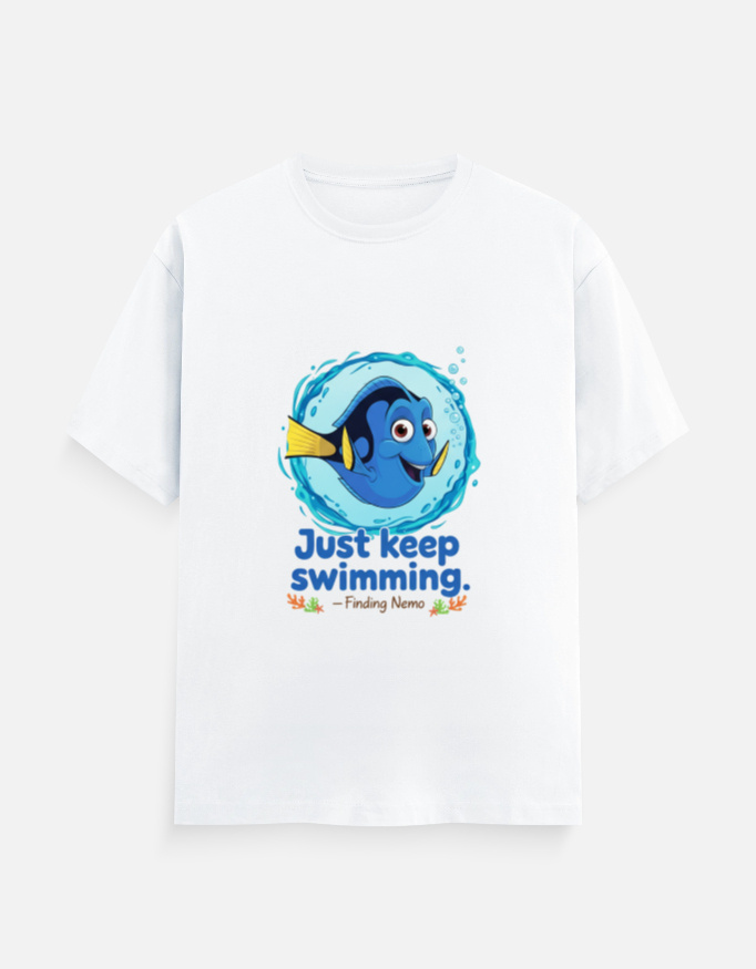 Finding Nemo Unisex Crew T-Shirt Adults – Just Keep Swimming