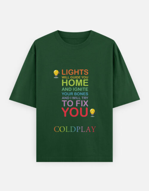 Coldplay Fix You Unisex Oversized T-Shirt – Music Quo'tees