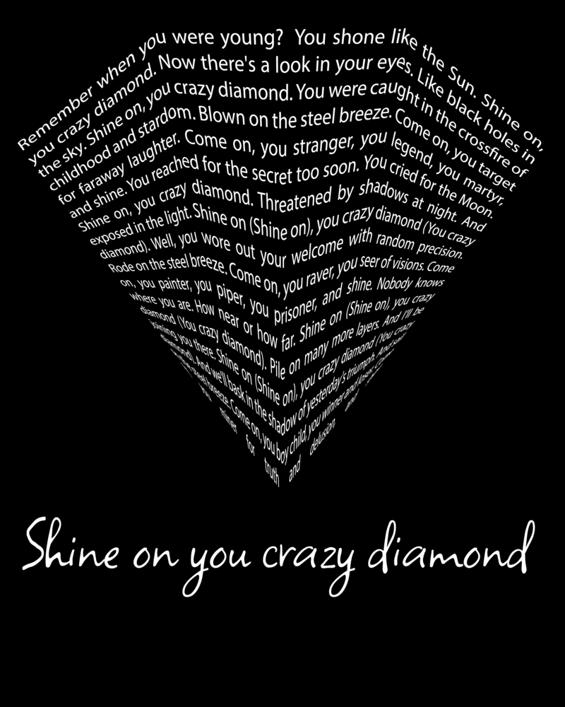 Shine-On-CrazyW copy Shine On You Crazy Diamond T-Shirt Unisex – Pink Floyd