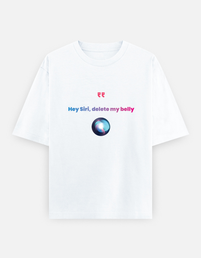 Hey Siri T-Shirt – Funny Quote Oversized Unisex Tee