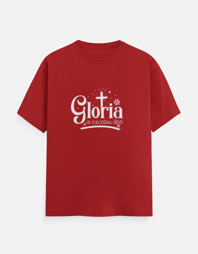 Gloria in Exelsis Dio Christmas T-Shirt Red