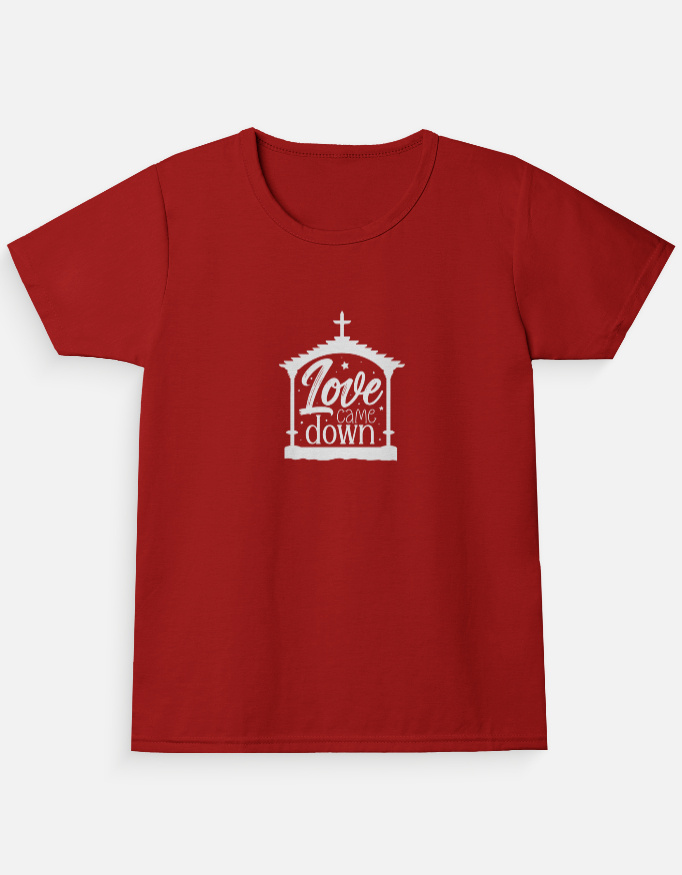 Christmas T-Shirts for Girls | Love Came Down Festive Tee