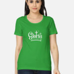 Christmas T-Shirts for Women | Gloria in Excelsis Deo Green