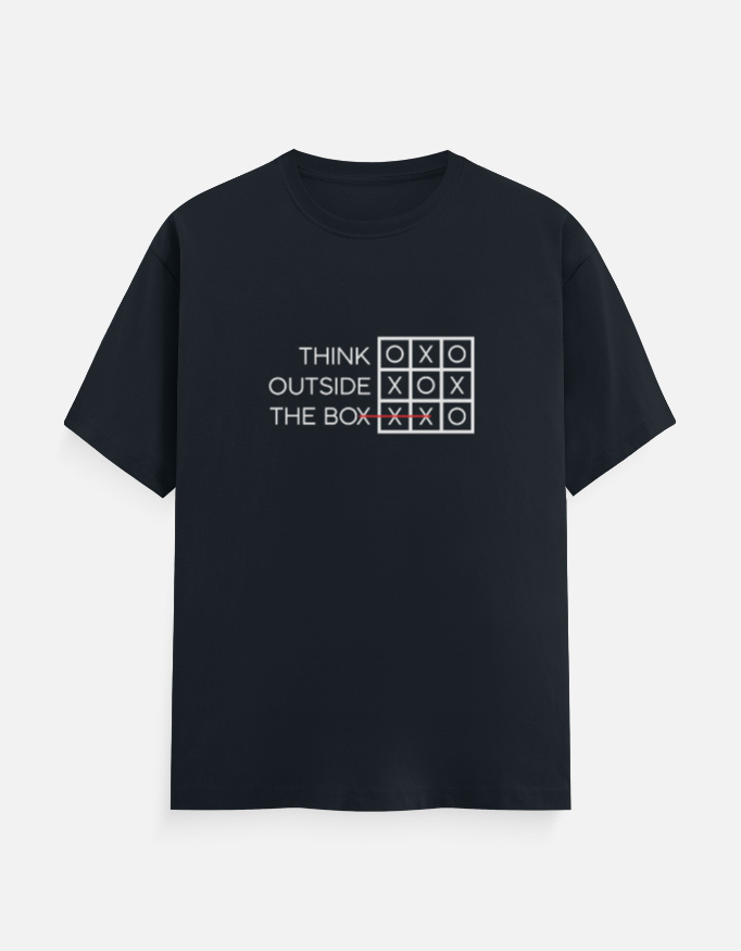 Think Outside the Box T-Shirt Navy Blue