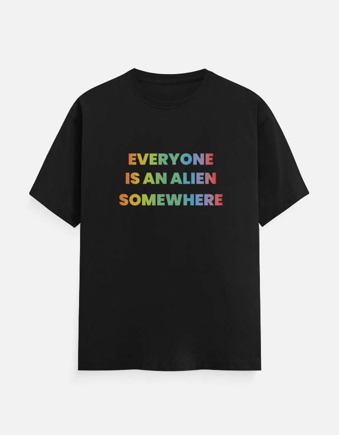 Everyone is an alien somewhere Coldplay T-Shirt Black