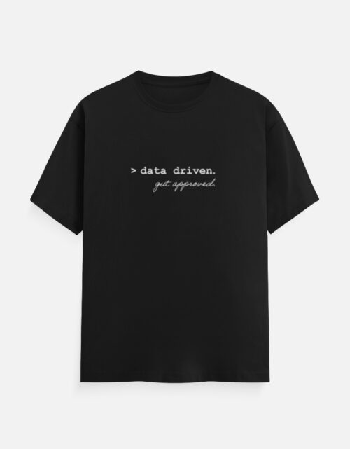 Data Nerd Minimalist Design Tee Black