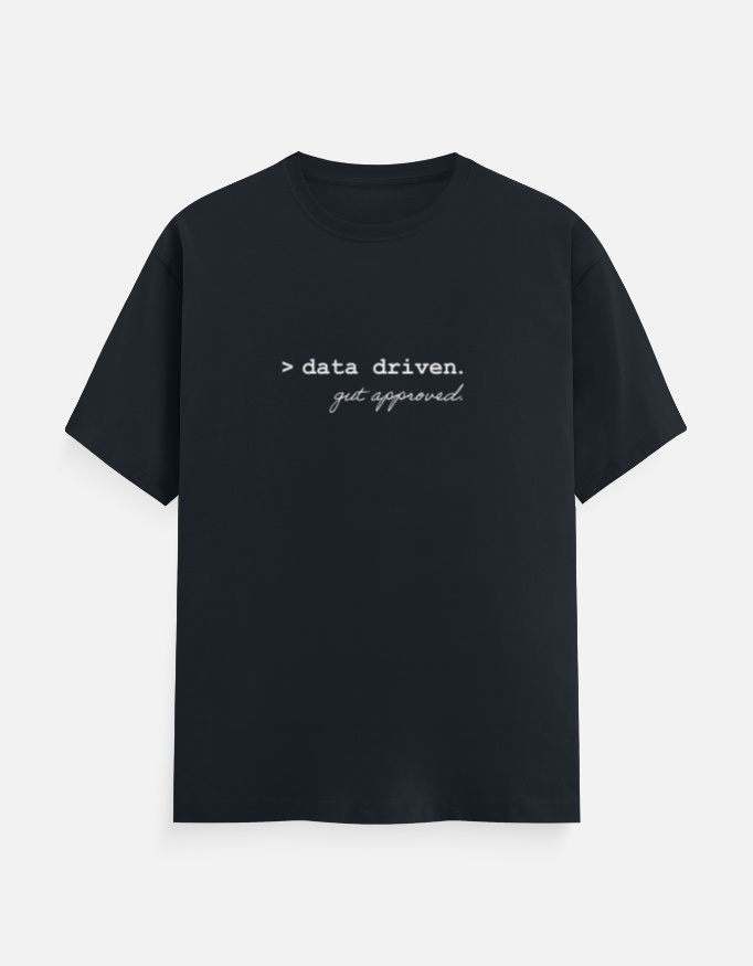 Data Nerd Minimalist Design Tee Navy Blue