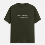 Data Nerd Minimalist Design Tee Olive Green