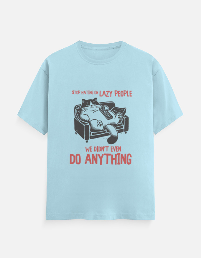 Funny Cat Meme T-Shirt Baby Blue