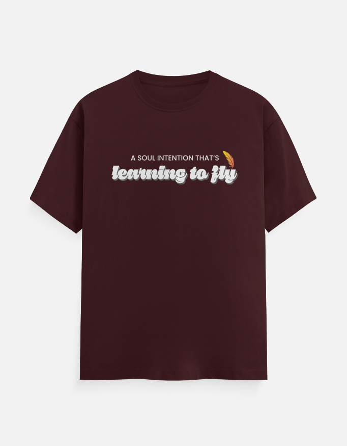 Pink Floyd Learning to fly T-Shirt Maroon