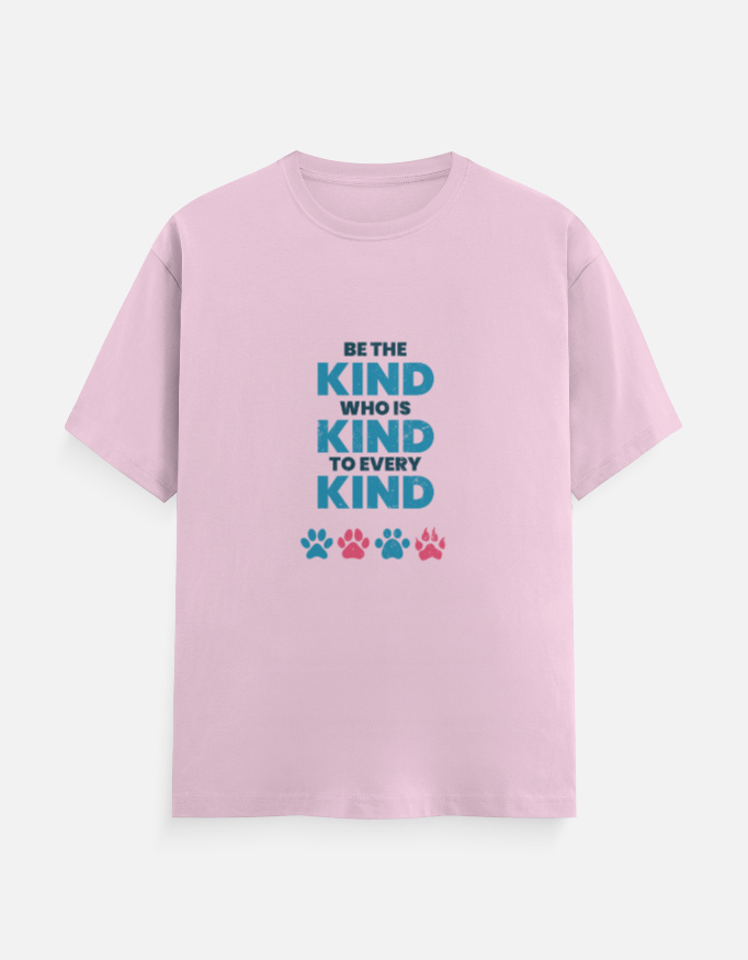img_6151a461fc517d.jpg Be Kind Paws T-Shirt Pink