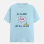 The Beatles, All you need is love T-Shirt Off Baby Blue