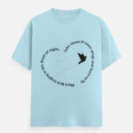 Black Bird T-Shirt Baby Blue