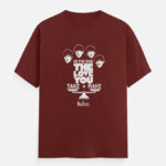 beatles love t shirt briack red