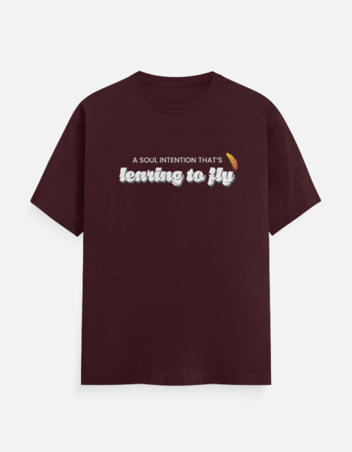 Pink Floyd Learning to fly T-Shirt Maroon