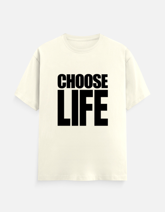 Choose Life T-Shirt Off White