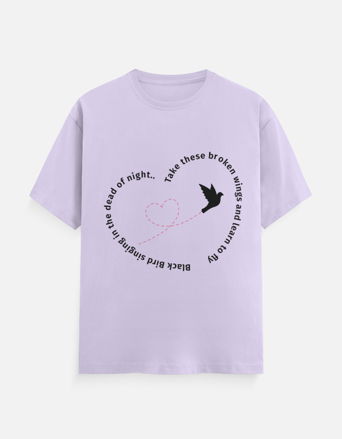 Black Bird T-Shirt Lavender