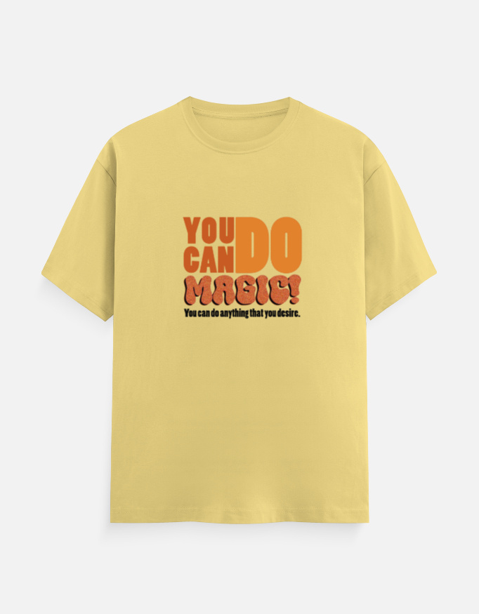 img_945c9668cf1a82.jpg You Can Do Magic Misuc Quote T-Shirt Yellow