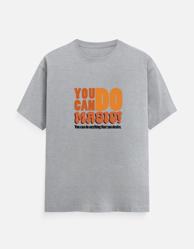 img_9cbe2172b793c5.jpg You Can Do Magic Misuc Quote T-Shirt Grey Melange